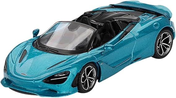 McLaren 750S Spider Belize Blue Metallic Limited Edition 1/64 Diecast Model Car by Mini GT