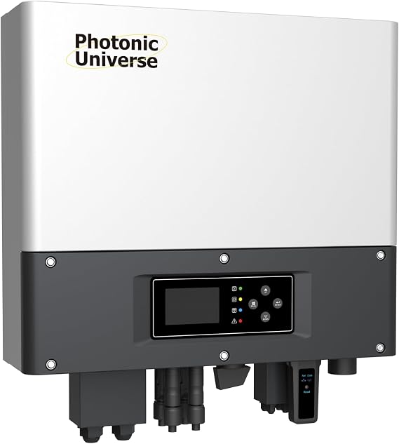 6000W 48V hybrid grid tie/off-grid inverter with 9000W 500V solar input, dual MPPT and 125A mains charger
