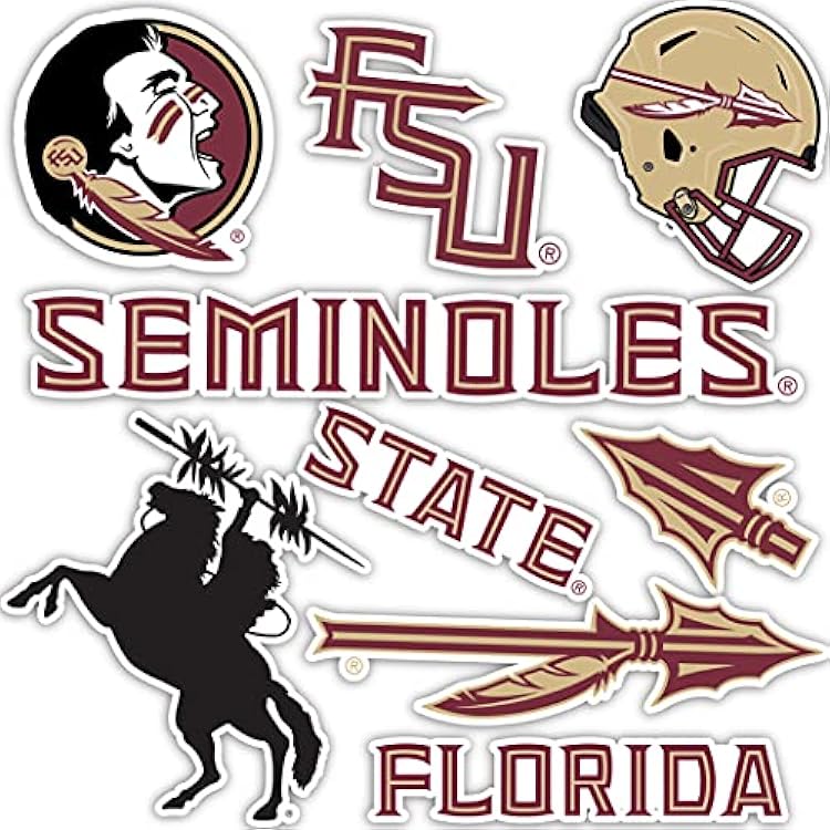 Desert Cactus Florida State University Sticker Seminoles FSU Sticker Vinyl Decals Laptop Water Bottle Car Scrapbook Sheet T2 Type 2