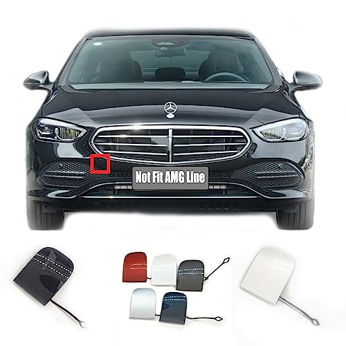 Front Tow Cover for 21-23 Mercedes Benz C Class W206 Fit C160 C180 C200 C250 C300 C350 C400 C450 2021 2022 2023 Bumper Hook Eye Cap Edition1