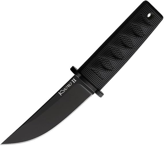 Cold Steel Kyoto II Fixed Blade Knife 3.38" Drop Point 8Cr13MoV Black Blade Kray-Ex Handle Black
