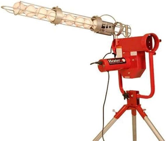 Heater Cricket Bowling Machine-Pro 110V 52 MPH with Auto Ball Feeder Sports - Adjustable Speed & Pitch Height - Versatile & Affordable