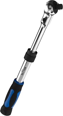 LABEAR- 12-Inch Drive Locking & Flexible Extendable Ratchet with 72-Tooth Swivel Head Length: 13 to 17 inches