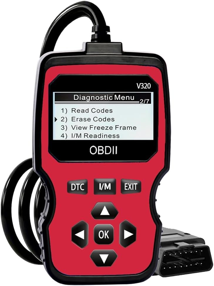 OBD2 Scanner, Voltage Tester, Engine Fault Code Reader with Real Time Data Stream Function