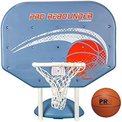 Poolmaster Classic Pro Rebounder Poolside Basketball Hoop Set For Swimming Pool Games