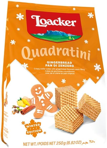 Loacker - Quadratini Gingerbread Wafers, 250g