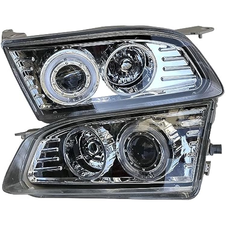 MAgill Car LED Modification Headlamp Compatible with Toyota Corolla Ae110 White Background Angel Eyes Lens Headlights1996 1997 1998 1999 2pcs
