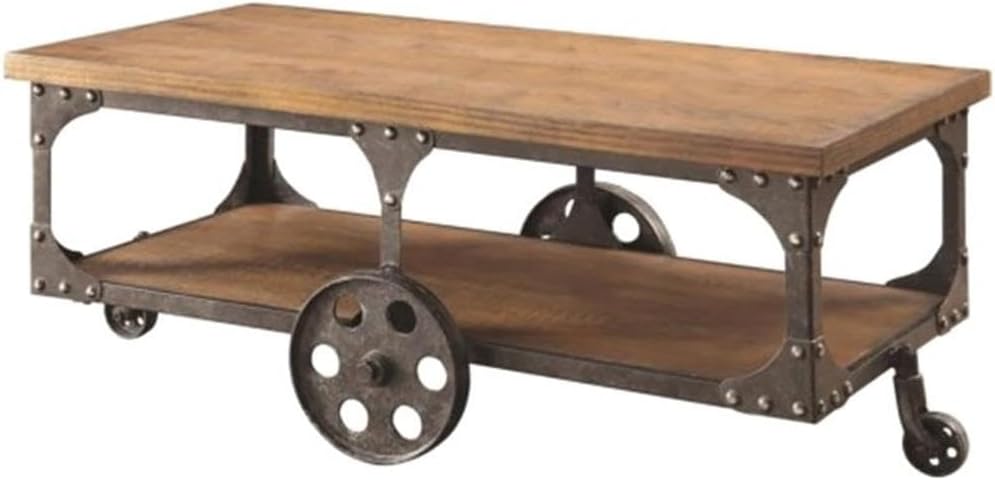Coaster Furniture Coffee Table with Casters Rustic Brown 701128