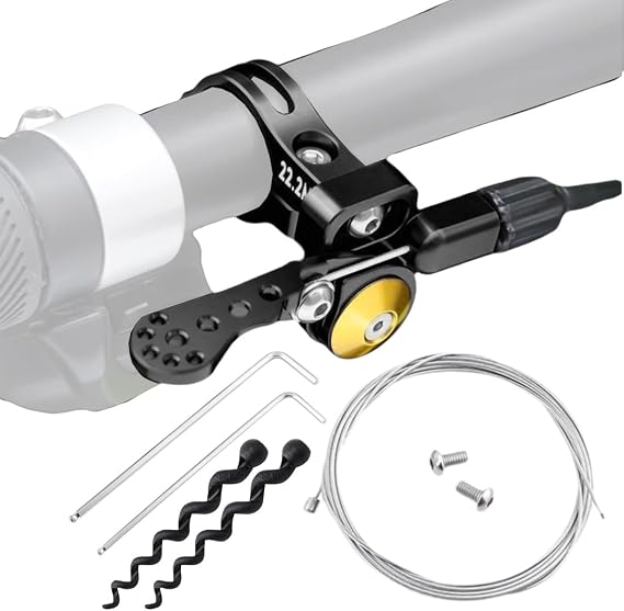 Dropper Post Lever, Bike Seat Post Adjustable Remote Control Dropper Post Lever, with Shift Cable & Sleeves for Mountain Bike MTB Dropper Seatpost Road Bicycle 22.2mm Handlebars