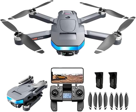 GPS Drones with Camera for adults 4K, Long Flight Endurance(50 minutes), GPS 5G WIFI FPV Quadcopter for Beginners with Optical Flow Positioning,Brushless Motors,No obstacle avoidance, GPS Return Home,Include 2 batteries