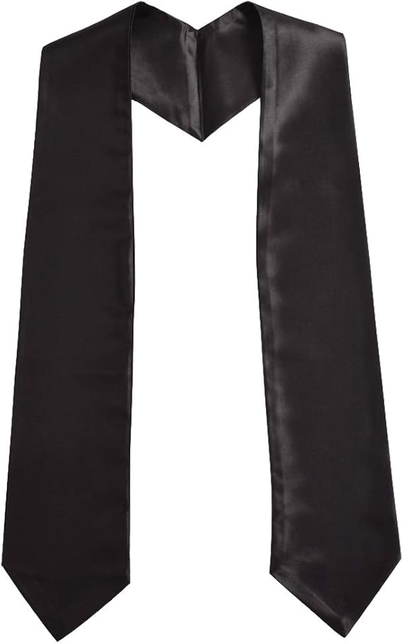 BLESSUME Adult Unisex Plain Graduation Stole for Academic Commencements