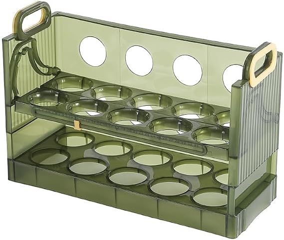 Koja 20-Egg Flip-Up Fridge Organizer - 2-Layer BPA-Free Storage Container
