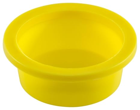 Caplugs WW-14 WW Series, Plastic Tapered Cap and Plug with Wide Thick Flange, LD-PE, Cap OD 1.043" Plug ID 1.233", Threaded and Non-Threaded Protection, Masking, Yellow, Pack of 100 (99394878)
