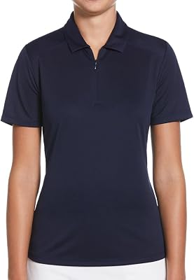 Ben Hogan Womens Ventilation Solid 14 Zip Polo