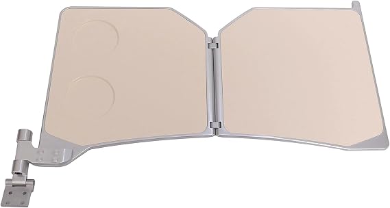 Foldable Aluminum Tray Table, Compact Folding Travel Table, Airplane Folding Table Seat Mounted Table for Car, Truck, Train, Airplane (Left)