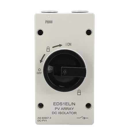 PV DC Isolator Switch 32A, IP66 Rated, Flame Retardant, Photovoltaic Quick Switch for Solar and Wind Power Systems
