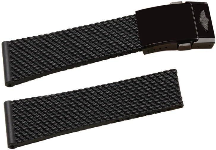 Rubber Watch Strap For Breitling Avenger Super Ocean Heritage Blackbird Reconnaissance Aircraft