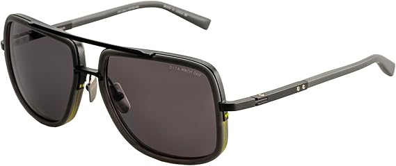 Dita MACH-ONE DT DRX-2030 V-GRY-BLK Matte Black/Matte Castle Rock Metal Aviator Sunglasses Grey Lens