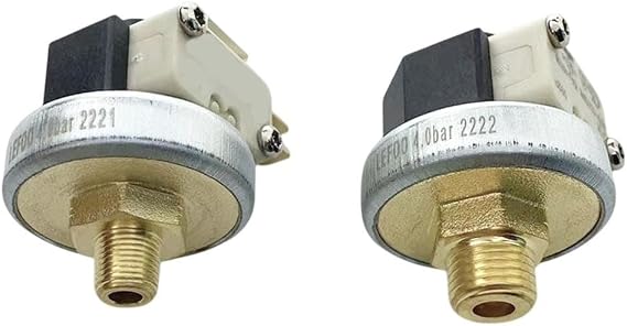 Premium Copper Pressure Switch for Steam Boiler, 15A 12V-250V Pressure Valve Controller with G1/4 G1/8 Threads, Reliable Safety Device for Coffee Machines(13mm)