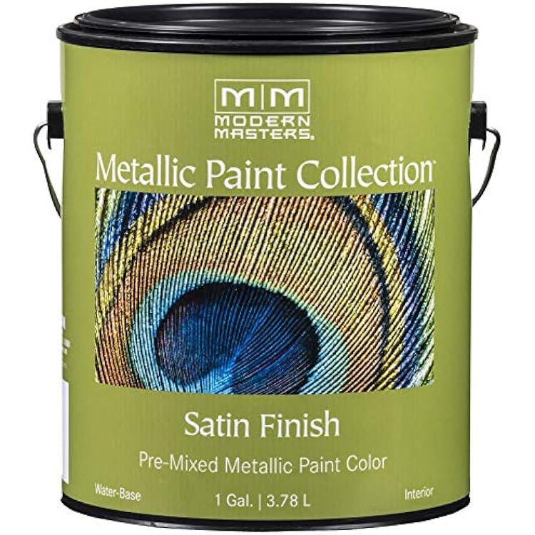 1 gal Modern Masters ME701 Rich Gold Metallic Paint Collection, Satin Water-Based Decorative Metallic Paint