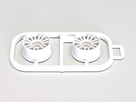 Kyosho Deport 1.0 Wide Rims for Mini-Z MR02MR03, White, Pack of 2