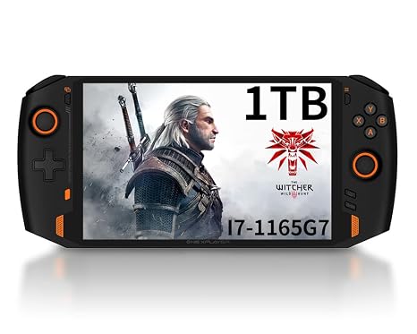 OneXPlayer 1S [11th Core Tiger Lake I7-1195G7-1TB] 8.4 Inches Handheld PC Video Game Console One X Player Portable Win 10 Home OS Laptop 2560x1600 Mini Pocket Tablet PC 16GB RAM (1TB NVMe SSD)