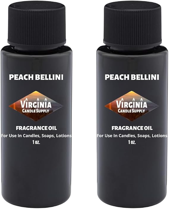 Peach Bellini Fragrance Oil (2 oz Bottle) for Candle Making, Soap Making, Tart Making, Room Sprays, Lotions, Car Fresheners, Slime, Bath Bombs, Warmers...