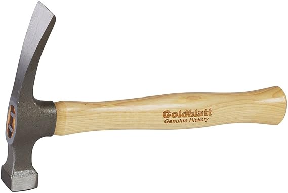 Goldblatt - G06993 GOLDBLATT Brick Hammer, 20 Oz Bricklayers Masonry Hammer, 12-Inch Hickory Wood Handle