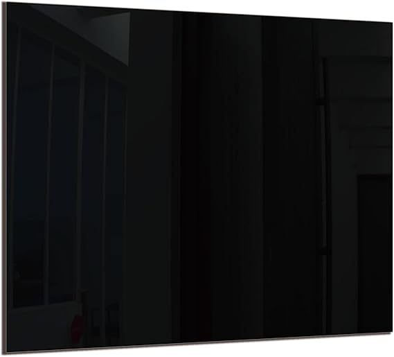 DAIFURONGE Tempered Glass Backsplash Kitchen,Black,30"x24" | Back Splash Panel Protector, Easy to Clean, Kitchen Wall Decorative