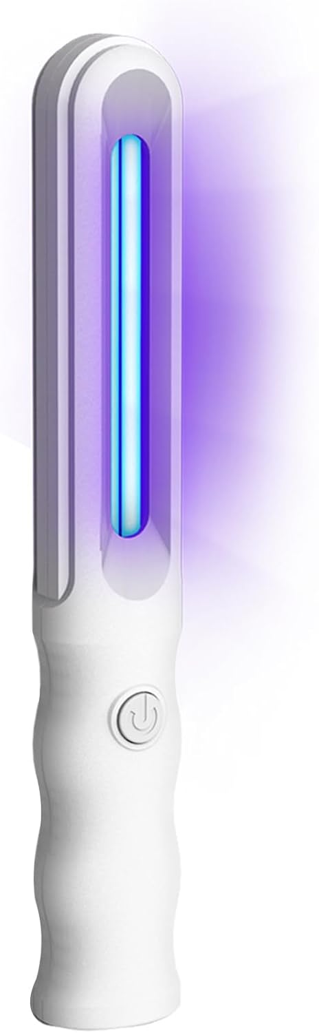 UV Light Sanitizer Wand, Portable UV Light Disinfection Lamp, Handheld Mini UV Sanitizer Light for Home Hotel Travel Car, UV Wand Sterilizer Lamp Kills 99% of Germs Viruses [Energy Class A]