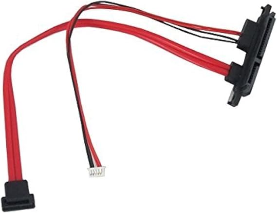 Intel NUC SSD Internal SATA Replacement Cable Harness - Compatible With 5th, 6th and 7th Gen NUCs - Includes 7+15 Pin 90 Degree to 7 Pin Cable and 5 Pin 1.25mm Pitch Power Cable