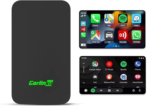 CarlinKit 2Air Wireless CarPlay Adapter for OEM Wired Cars | Plug & Play Converts Wired CarPlay Android Auto to Wireless Seamless Navigation, Music & Calls for Long Outdoor Road Trips