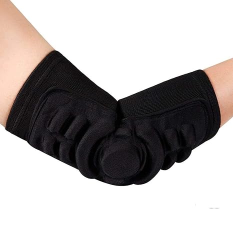 TINAYAUE 2PCS Adults Elbow Support Brace Pad Compression Elbow Arm Warmer Sleeve Guard Protector for Sports Basketball