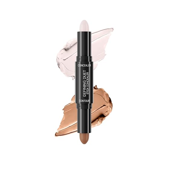 Dual-Ended Highlight & Contour Stick Waterproof Long-Lasting Shaping Stick With Shadow & Brightening Shades, Ideal For Makeup Kits (#1, 2.8g*2)