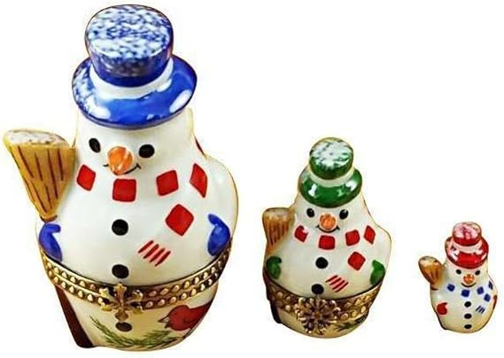 Limoges Nesting Snowman Set for Holiday Cheer