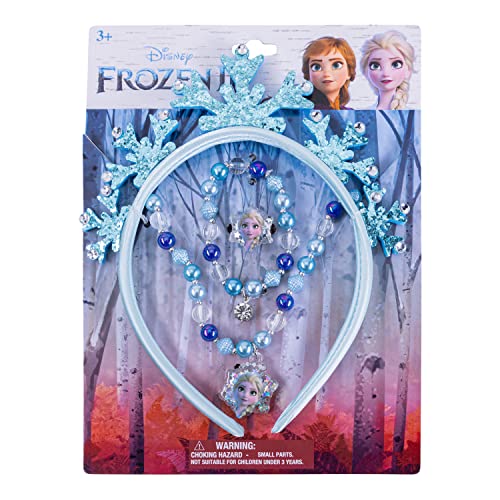 LUV HER Frozen Princess Dress Up Accessory Set - Jewelry Set - Princess Elsa Tiara Set - Giftable Box - Birthday Gifts For Girls - Holidays Gift - Girl Toys Dress Up Kit - Ages 3