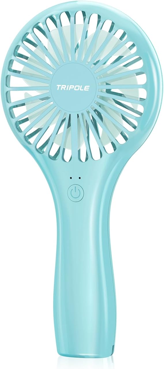 TriPole Portable Mini Handheld Fan, Rechargeable Small Personal Eyelash Fan | Battery Operated Fan, Speed Adjustable, Cute Design, Powerful Wind for Stylish Kids Girls Women Men Indoor Outdoor Travel