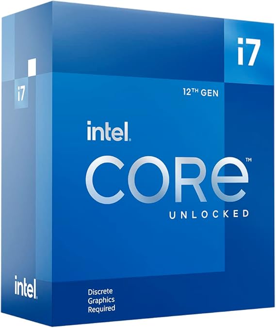 Intel CoreTM i7-12700KF, 12-Core Desktop Processor (8P+4E) up to 5.0GHz, LGA1700 125W 600 Series Chipset