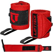 Lift Tech Fitness COMP 18'' Wrist Wraps - Wrist Wraps for Weightlifting Men and Women Suitable - Thumb Loop Wrist Straps for Powerlifting, Strength Training, Lifting - Pair of 2