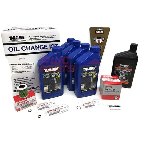YAMAHA F200XB Outboard Oil Change Kit 10W-30 4M Primary Fuel Filter Lower Unit Gear Lube & Gaskets Maintenance Kit