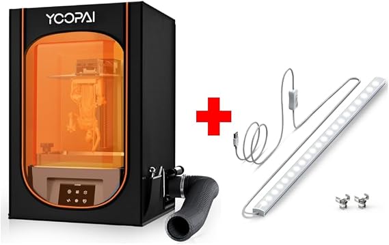 Resin 3D Printer Enclosure with Ventilation + LED Light