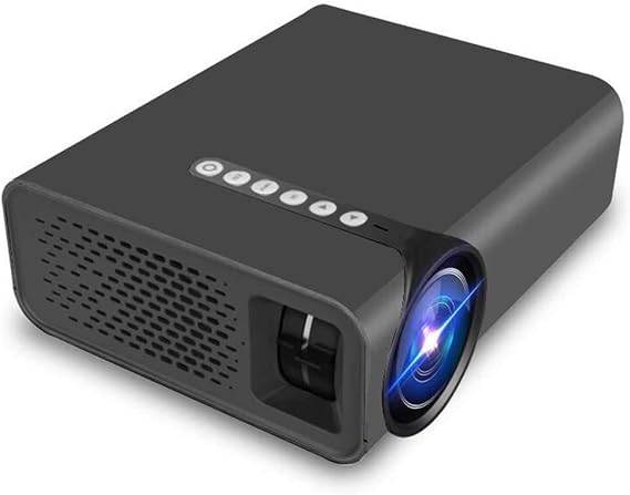 LED Portable Mini Projector Supported 1080P, Video-Projector Bluetooth Wifi 1800 Lumens HD Projector, Built in Speaker, Mobile Hard Disk SD Card AV Connect DVD,Black