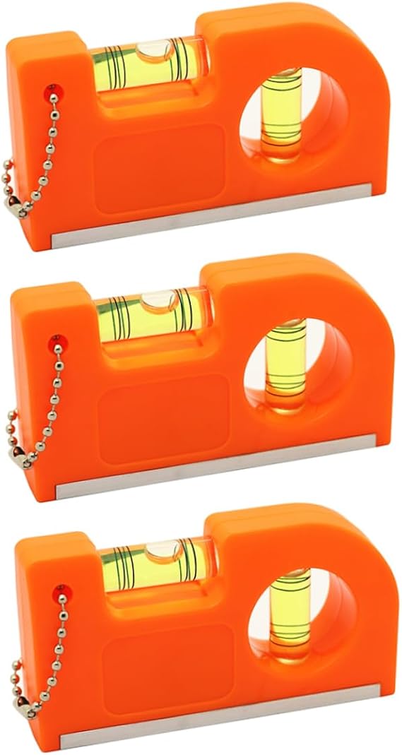 Spirit Level Tool Small Pocket Level with 2 Bubble Spirit Leveler Metal Keychain 3PCS, spirit level/150
