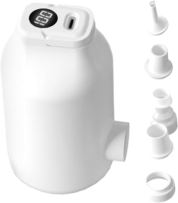 Air Pump for Inflatables with 5 Nozzles Digital Display 4500Pa