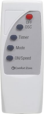 Comfort Zone 16 Wall Mount Fan Replacement Remote, Fan not Included, Ideal for Replacing Worn or Damaged Remotes, Compatible with CZ16WR