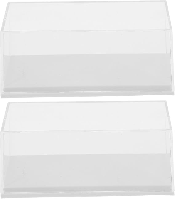 Artibetter 64 Diecast Car Display Case with Base, Small Acrylic Dustproof Showcase Box 106x46x46mm for Collectible Model Cars and Miniature Figures Storage