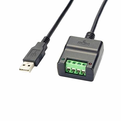 USB to RS485 Serial Port Cable with Wiring Terminal, Solder Free Communication Module Converter, 1 Meter
