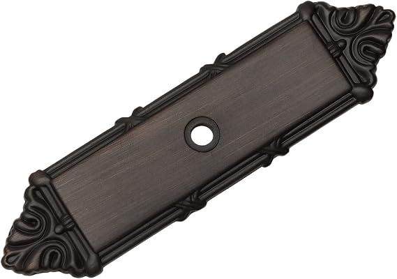 Cosmas 5 Pack 9467ORB Oil Rubbed Bronze Cabinet Hardware Knob Backplate/Back Plate