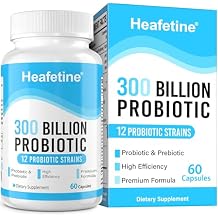 300 Billion CFUs Probiotics for Women & Men - 12 Strains + 3 Organic Prebiotics, Probiotics for Digestive Health & Immune, Gut Health & Bloating, Gut Health for Women & Men - 60 Capsules