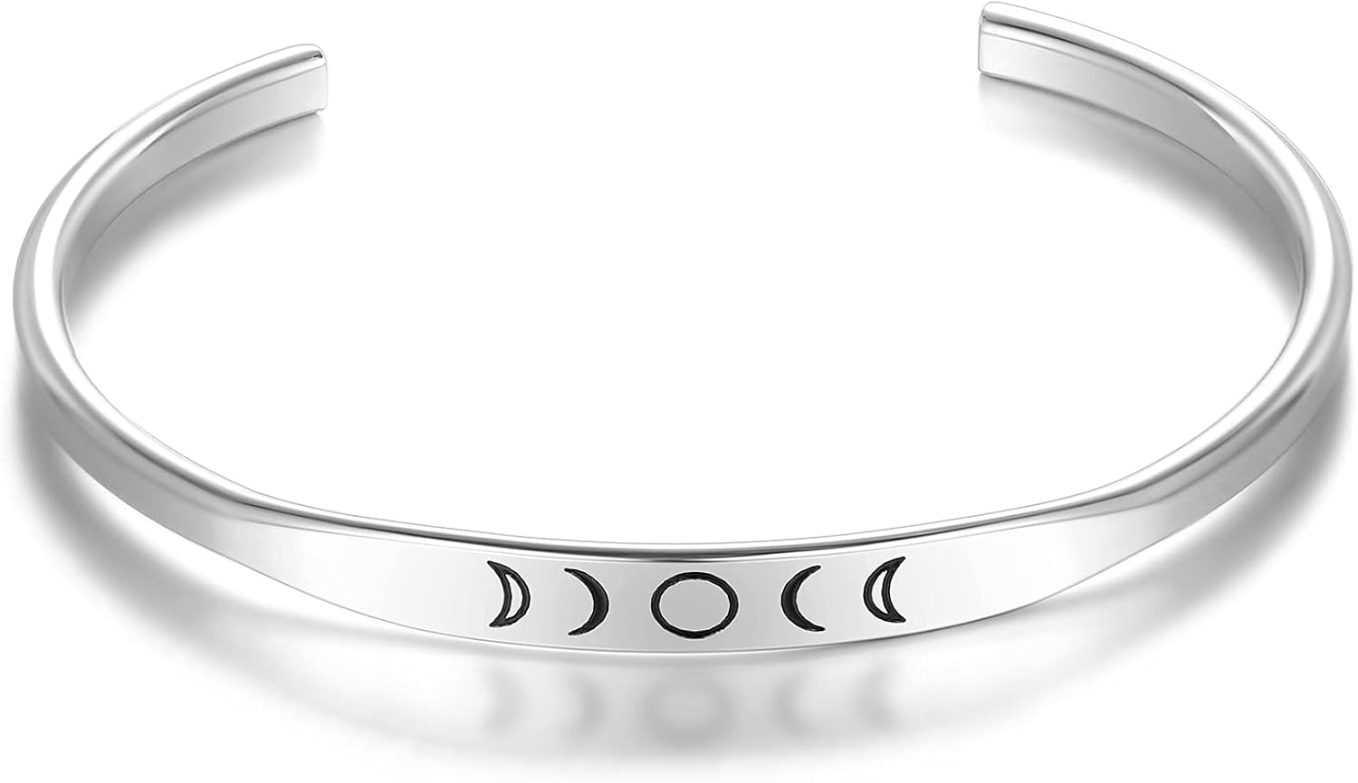 NC Moon Phase Bracelet Moon Gifts Crescent Moon Bracelet Can't Phase Me Bangle Lunar Cycle Bracelet Triple Goddess Jewelry